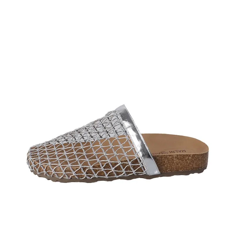 AJPAP Rubber Sole Woven Closed Toe Slippers Women's-6