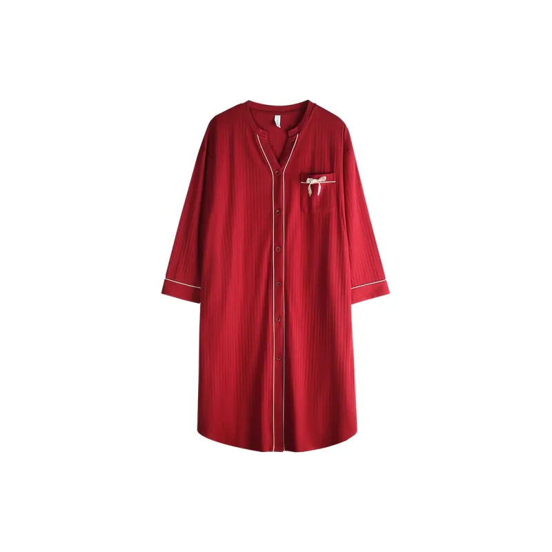 Xuan Liang Nightgown Women's Gift Box Set Maroon-0