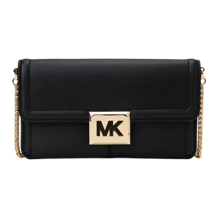 MICHAEL KORS Sonia Leather Shoulder Bag, Crossbody Bag Trumpets Women's Black-0