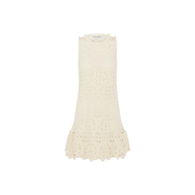 DIOR Sleeveless Dress Women's Beige-0