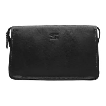 SEPTWOLVES Cow Leather Clutch Men's Black