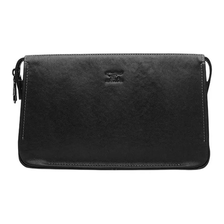 SEPTWOLVES Cow Leather Clutch Men's Black-0