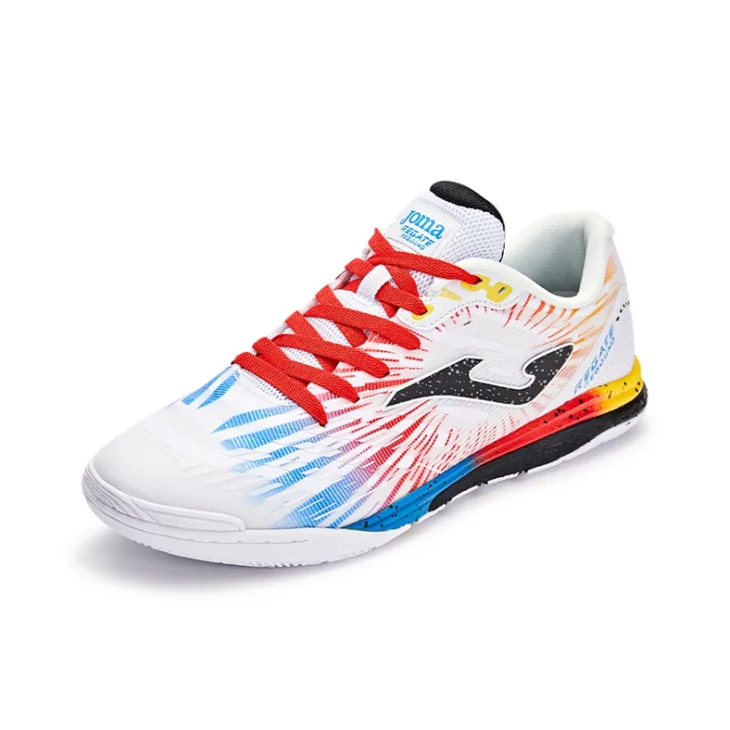 Joma IC/IN Anti Slip Wear Resistant Soccer Shoes Men's White-2