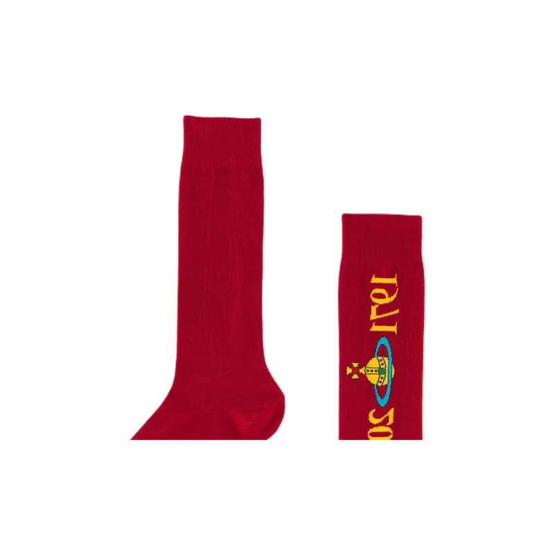 Vivienne Westwood Mid-Calf Socks Men's 1 Pack Red-2