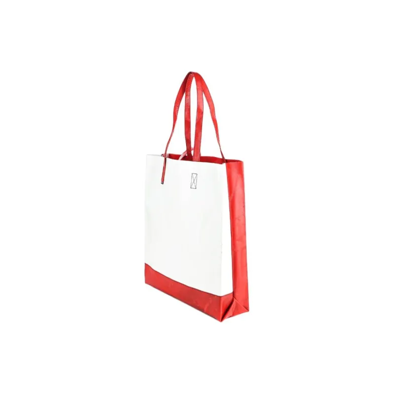 FREITAG Polyester Tote Bag, Shopping Bag, Shoulder Bag, Handbag Unisex Red & White-1
