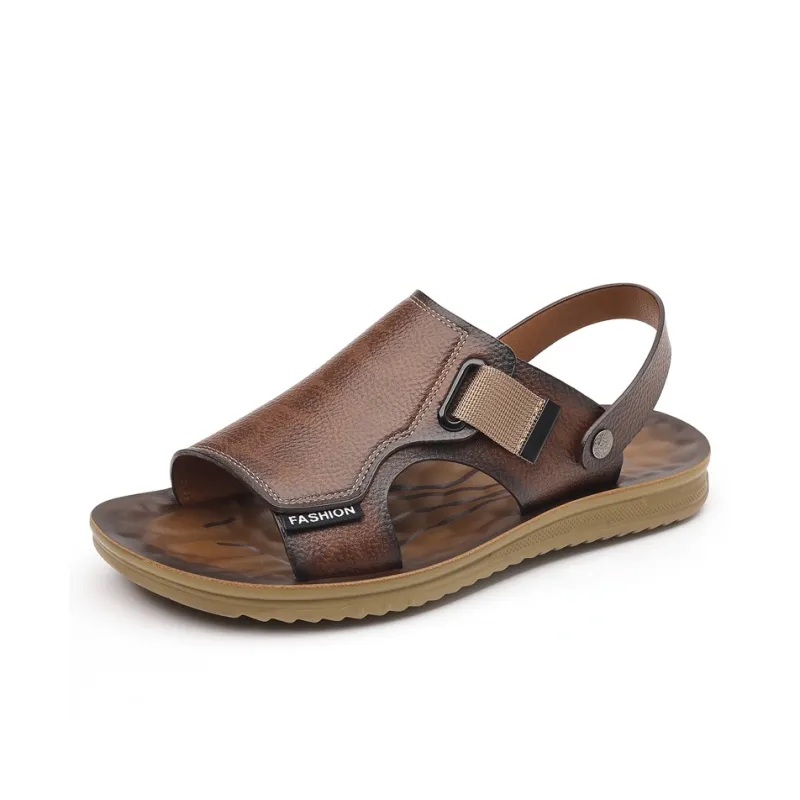 EGCHI Beach Sandals Men Gray/Brown/Black-7