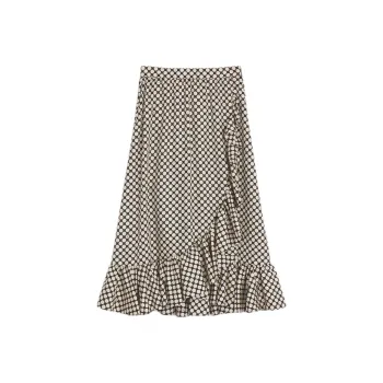 Valentino SS25 Casual Long Skirt Women's Black White