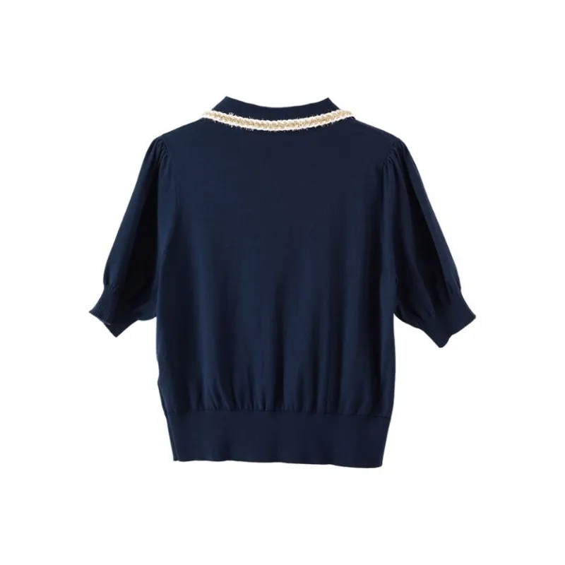 Late White Knitwear Women's Dark Blue-1