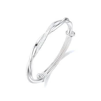 ALI THE FOX Alloy Bangles Women's White Silver