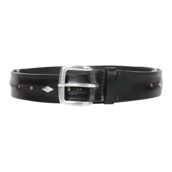 ORCIANI Leather, Stud Leather Belts Men's Black 
