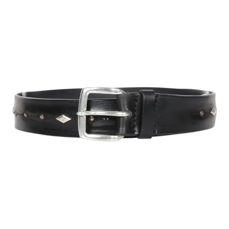ORCIANI Leather, Stud Leather Belts Men's Black -0