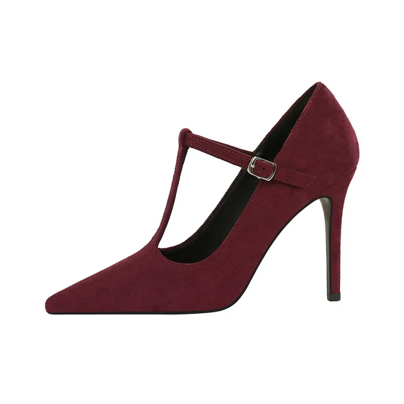 BIGTREE Slim Heel High Heels Women's-3