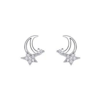 CENTURY&KINDLE 999 Fine Silver Stud Earrings Women's