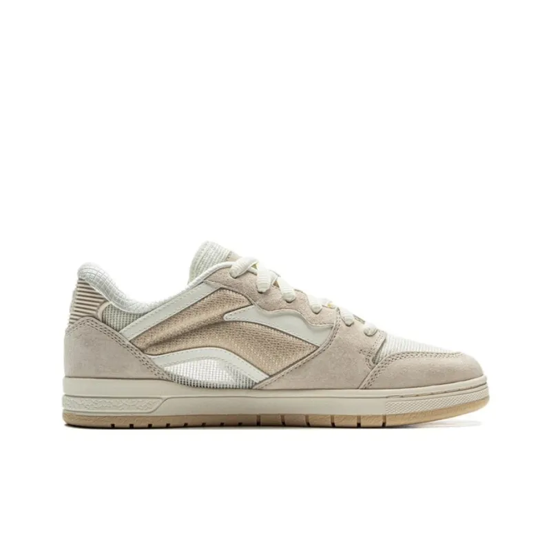 LiNing Only For Pros Abrasion Resistant Slip Resistant Low Top Skateboard Shoes Men's Ecru-1