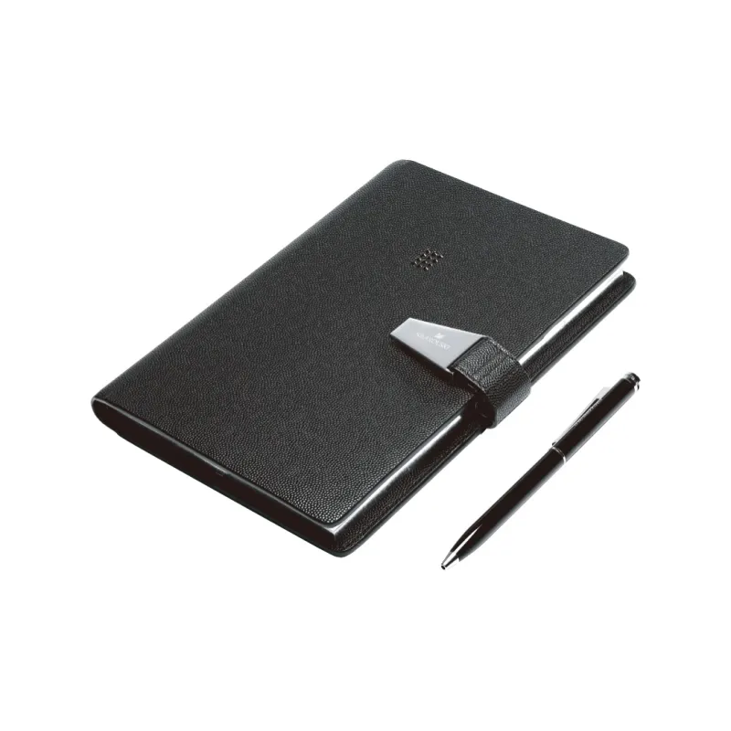 Swarovski Writing Instrument Adorned With Ink Black Swarovski Element And Inlaid Laptops-1