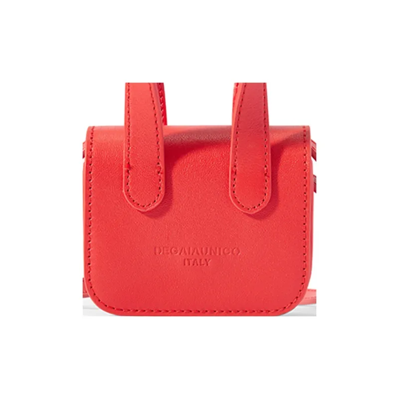 DEGAIA Cow Leather Shoulder Bag Crossbody Bag Handbag Small Size Women's Red-1