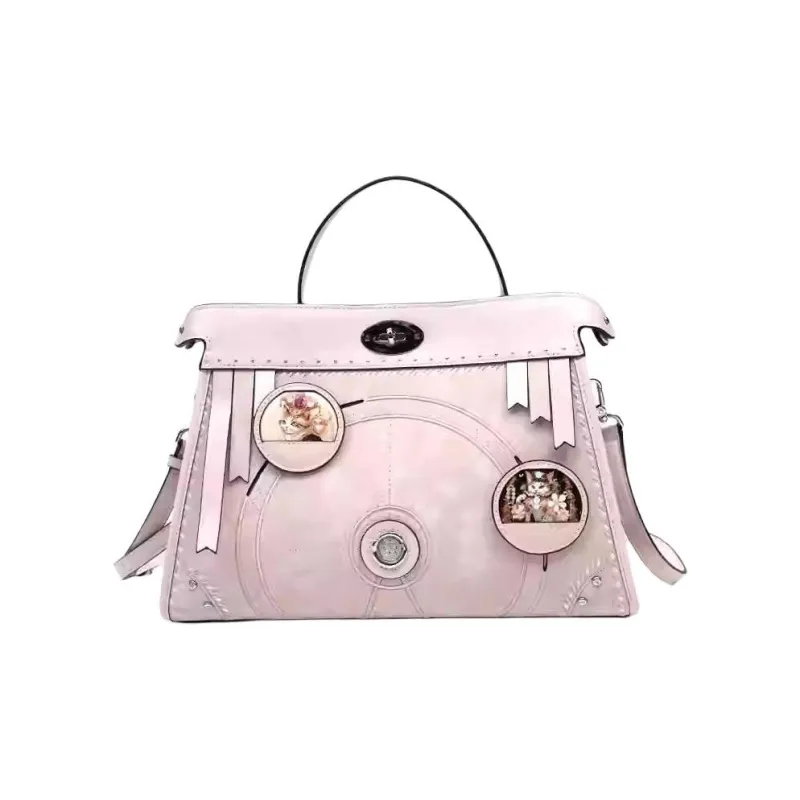 Anthracene Cow Leather One Shoulder Crossbody Handbag Women's Multicolor-0