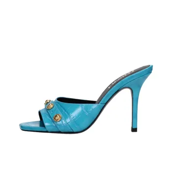 VERSACE Slide Slippers 9cm Women's Sky Blue