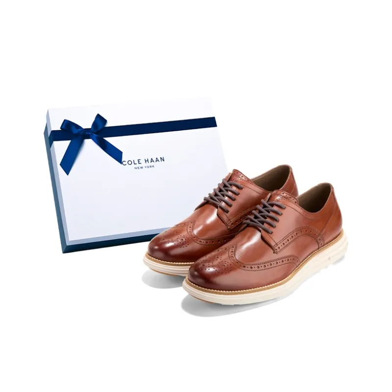 COLE HAAN Dress Shoes Men's Shiny Brown Box-0