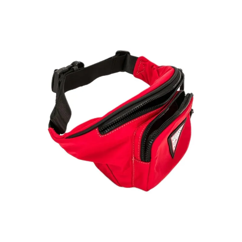 GUESS Nylon Crossbody Fanny Pack Unisex Red & Black-3