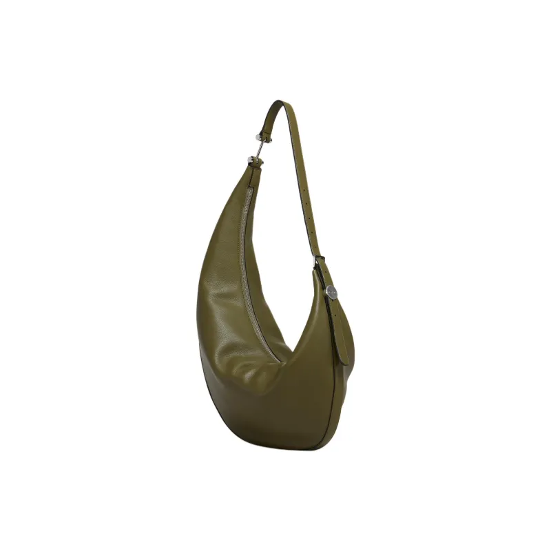 MARNI Calfskin Hobo Bag, Crossbody Bag, Shoulder Bag Trumpets Women's Deep Sea Color-2