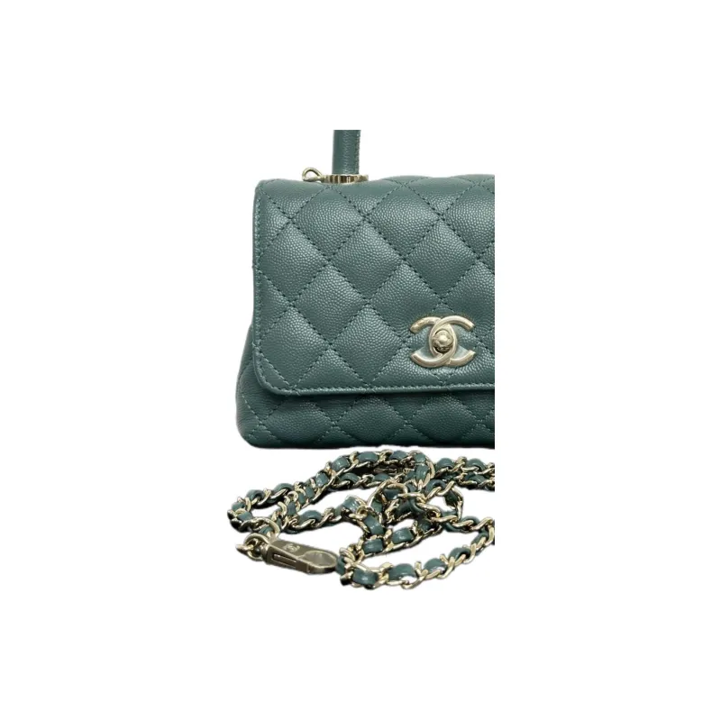CHANEL Coco Handle Grain Caviar Cow Leather Shoulder Bag, Crossbody Bag, Handbag Mini Women's Jasper-2