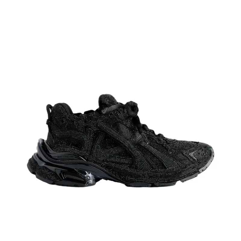 Balenciaga Runner Low Top Chunky Sneakers Men's Black-1