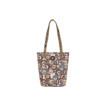 DANNYBEARJEANS Fabric Tote Bag, Shopping Bag, Shoulder Bag Women's Vintage Bear Blue
