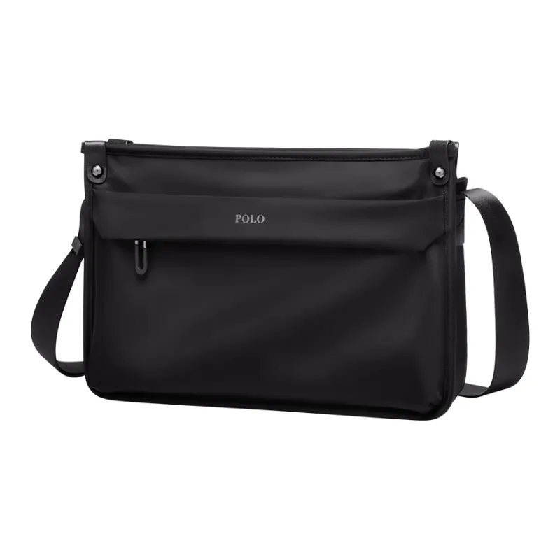 POLO Fabric Shoulder Bag, Crossbody Bag Regular Men's Black-0