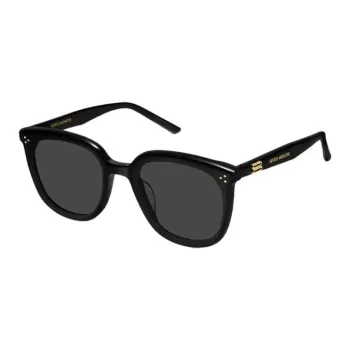 GENTLE MONSTER Plate Frame Round Sunglasses Unisex Black