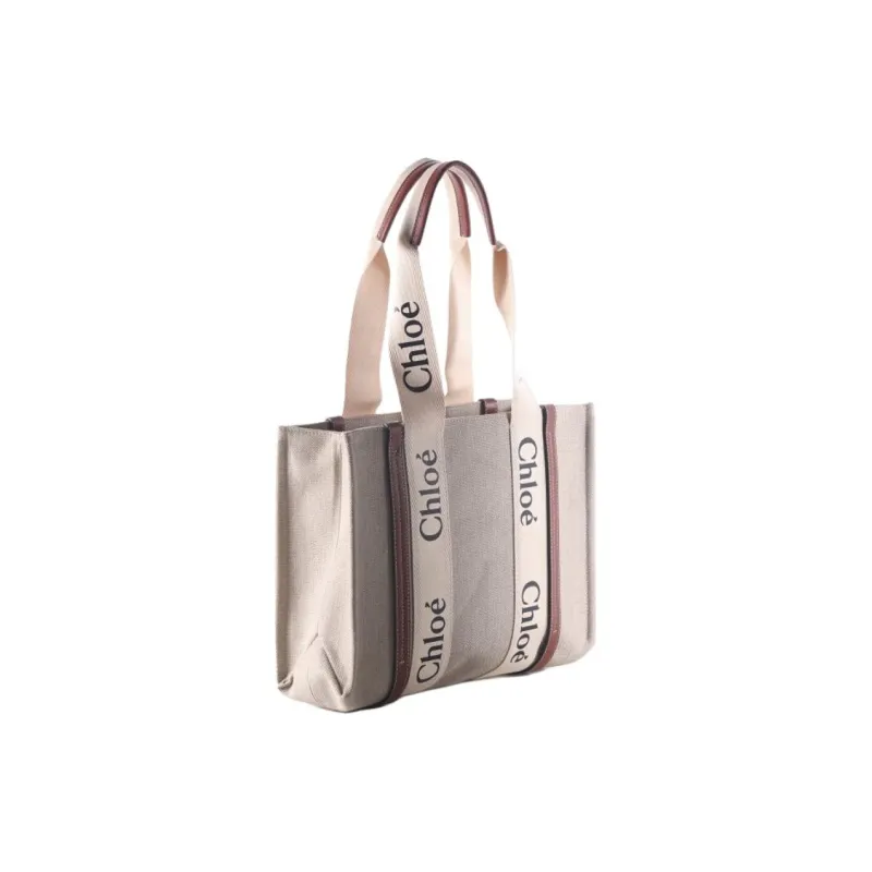 Chloe Linen Handbag Women's Gray-2