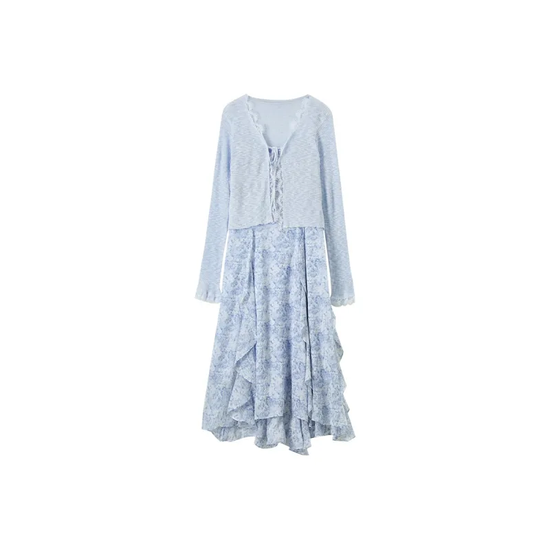 SENTUBILA Two Piece Skirt Sets Women's-0