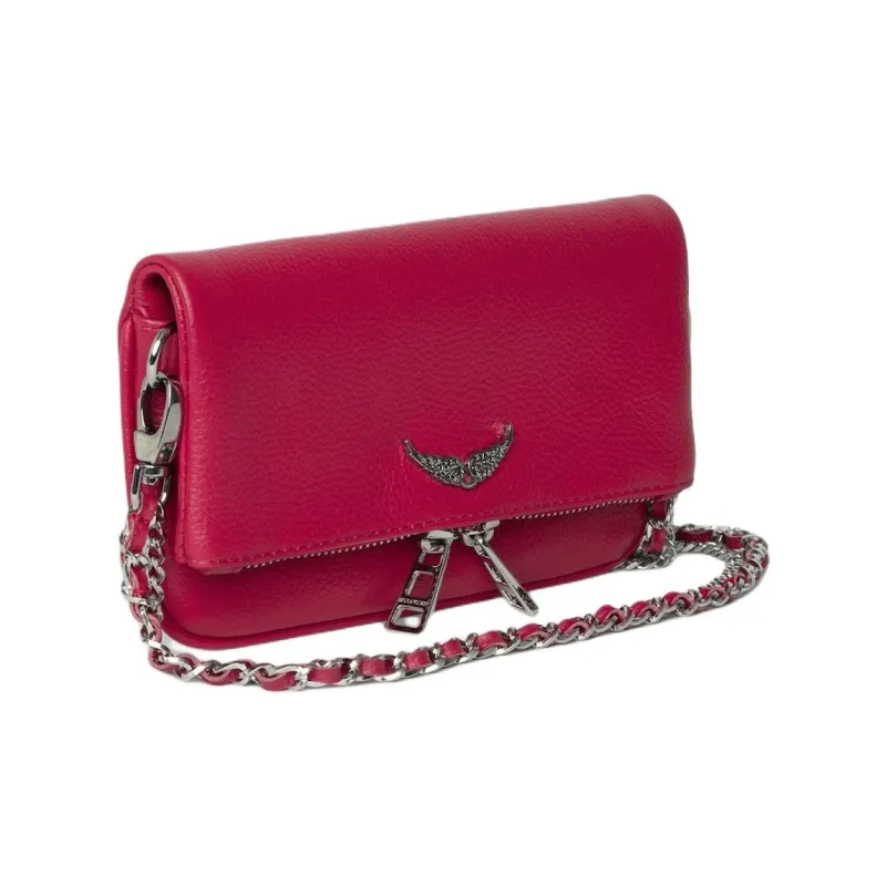 Zadig & Voltaire Cow Leather Shoulder Bag Women's Pink-1