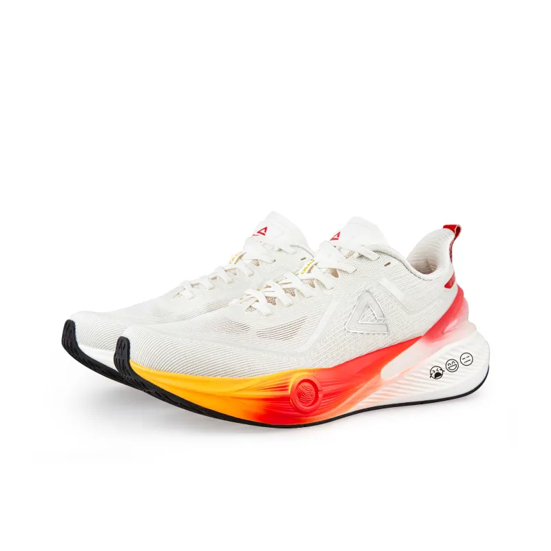 PEAK Taichi 7.0 PRO Running Shoes Men Low Top White Red-3