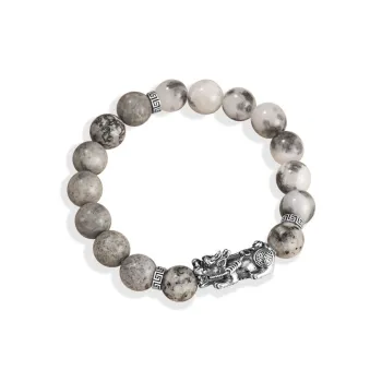 Seven Seven Silver Jewelry Natural Map Stone Jade Bracelets Unisex