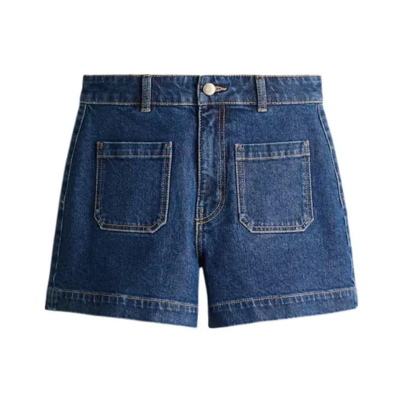 H&M Denim Shorts Women's Denim Blue-0