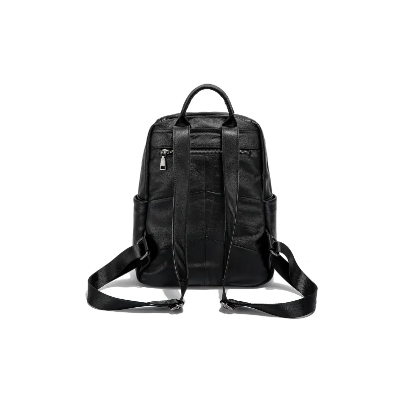 Ace Paul Cow Leather Backpack Unisex Black-3