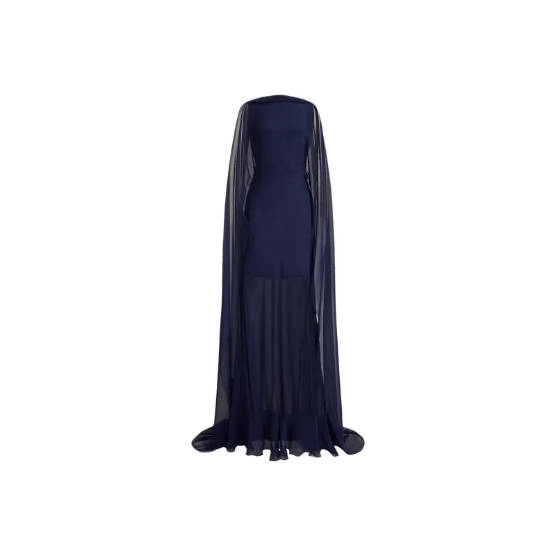 Ralph Lauren Collection Sheer Cape Evening Gown-0