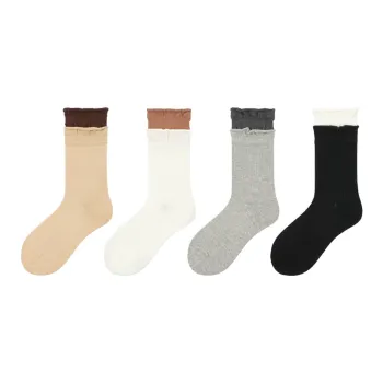 LIANGPU Mid Calf Socks Women's 4 Pack