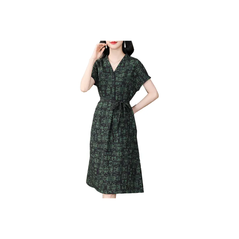 Yi Mengyuan Short Sleeved Dress Women's-0