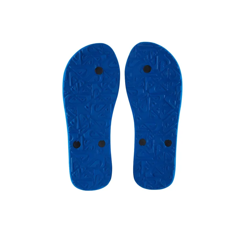 Quiksilver Molokai Core Rubber Sole Abrasion Resistant Slip Resistant Flip Flops Men's Blue-4