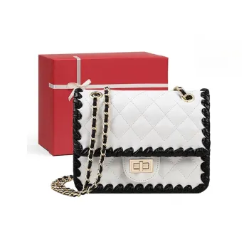 CNNCOO Cow Leather Crossbody Bag, Shoulder Bag Regular Women's White