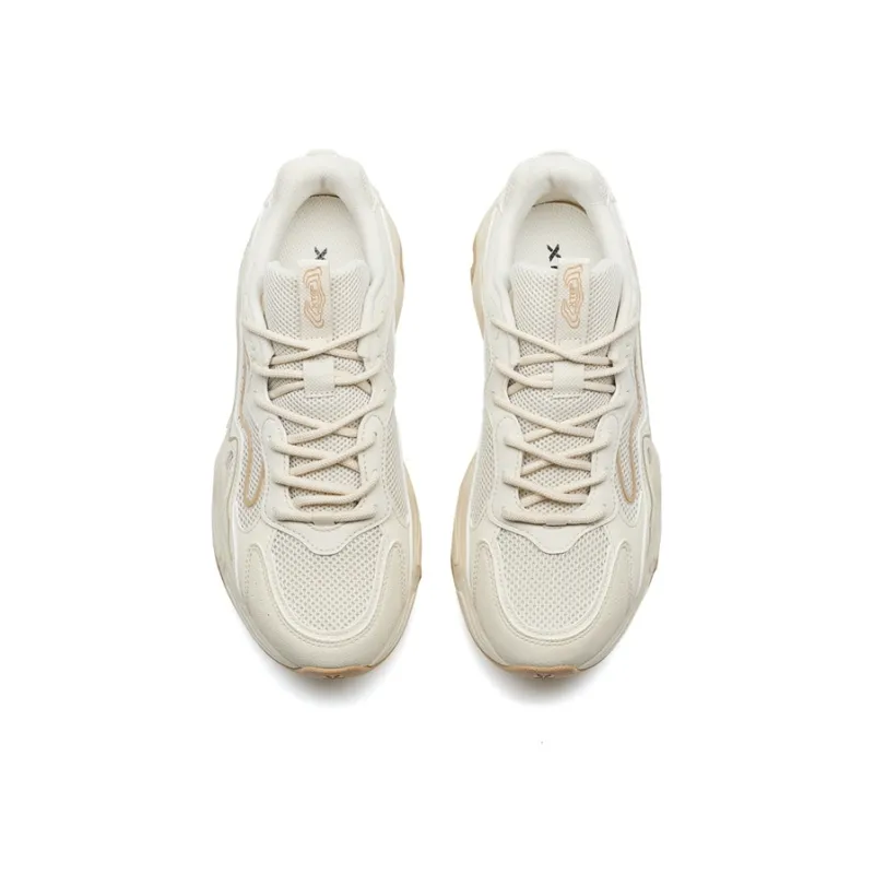 XTEP Nomadic Wear resistant And Lightweight Low Top Casual Shoes Men's Tea White-3