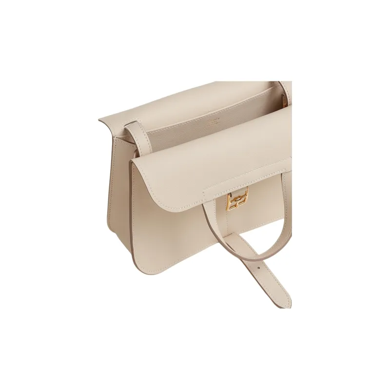HERMES Halzan Swift Calfskin Portable Crossbody Bag, Shoulder Bag Mini Women's 21 Naturel Sable Light Tea Brown-3
