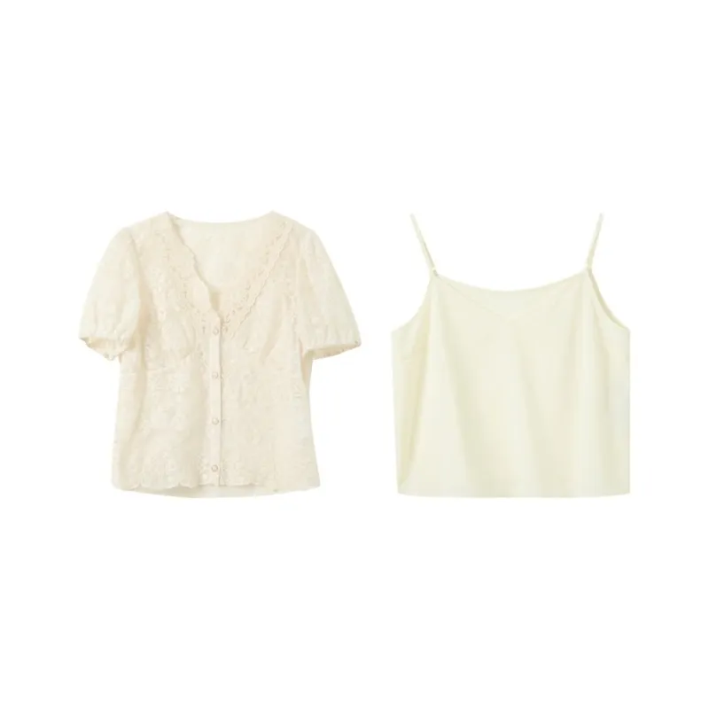 3COLOUR Shirts Women's Ecru-0