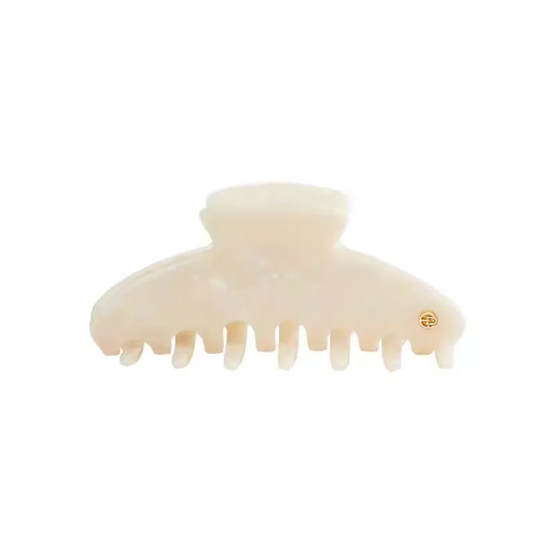 EVITA PERONI Acetate Plate Hair Clips Women's White-0