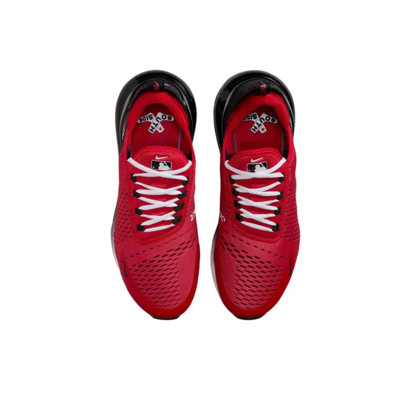 Nike Air Max 270 Anti Slip Wear Resistant Low Top Running Shoes Unisex Red Black-3