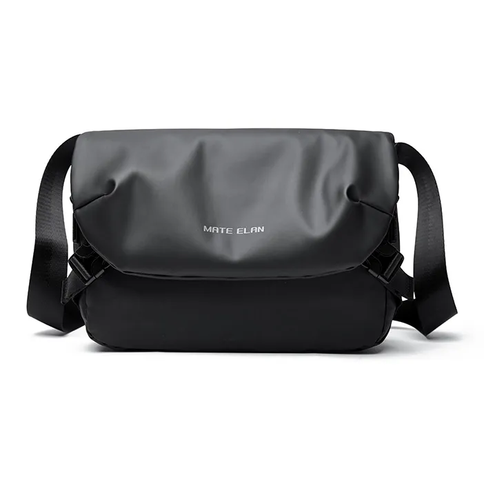 MOYYI PVC Messenger Bag, Shoulder Bag, Crossbody Bag Tubas Unisex Black-18