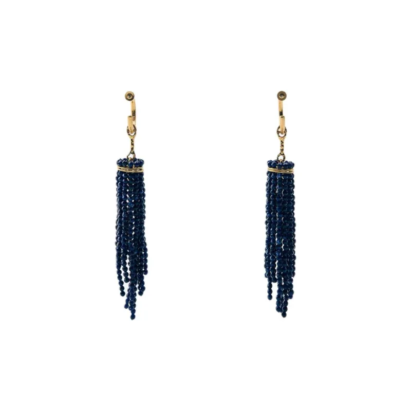 ZARA Metal Earrings Women's Blue-2