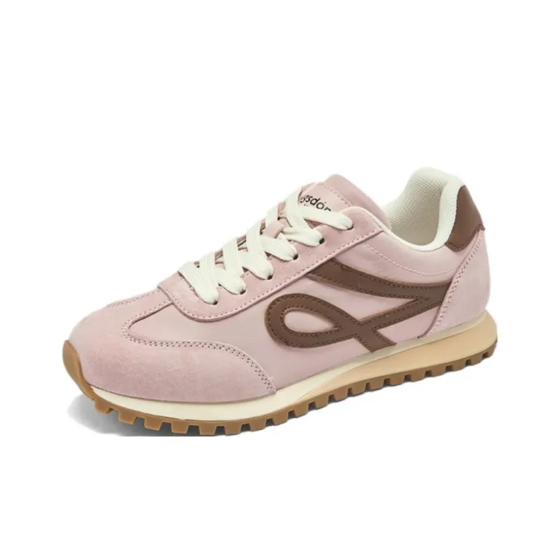 AGSDON Casual Shoes Women's Low Top Beige Brown/Pink/Yellow/Purple-8